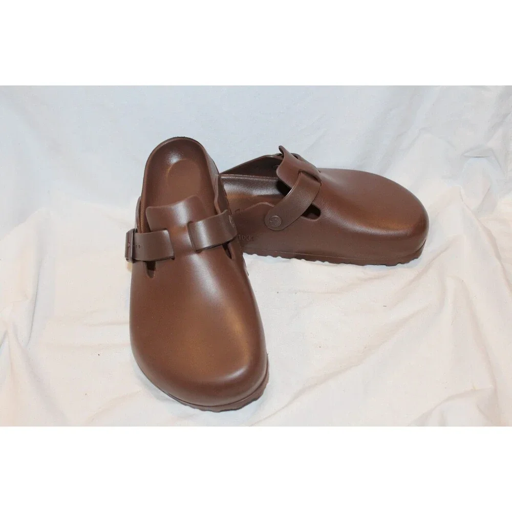Birkenstock Men Boston Essentials EVA Sandals BROWN NIB EU 45 REG US 12 - Picture 5 of 6